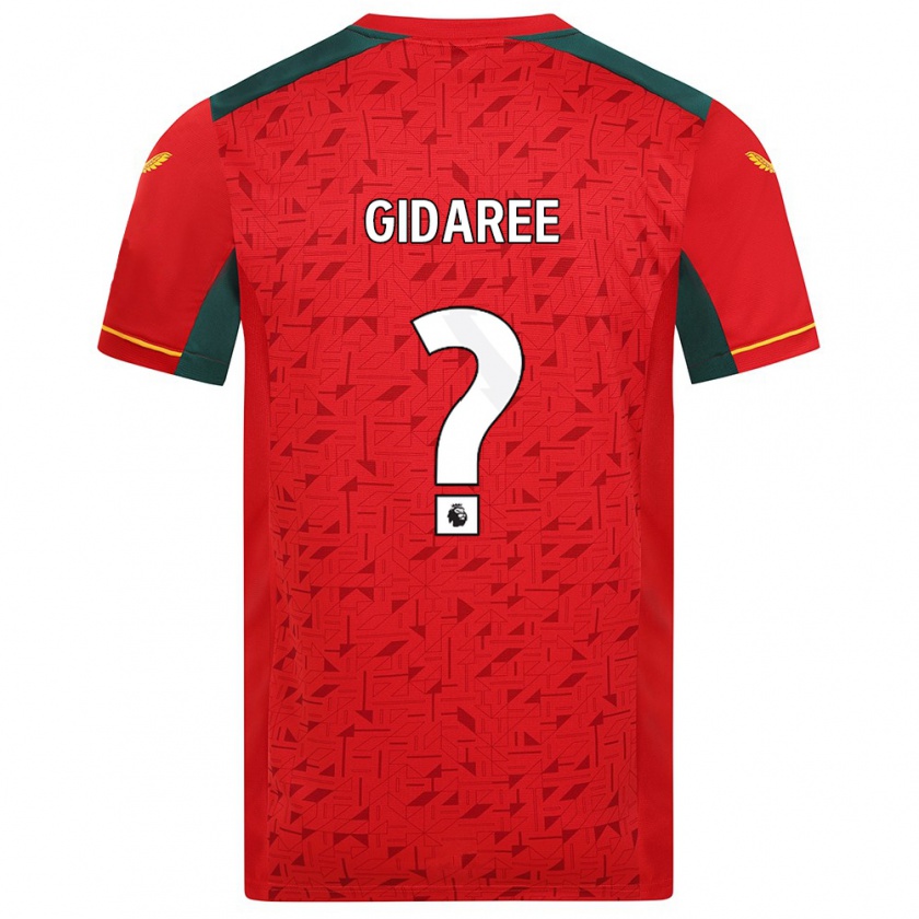 Kandiny Bambino Maglia Josh Gidaree #0 Rosso Kit Gara Away 2023/24 Maglietta