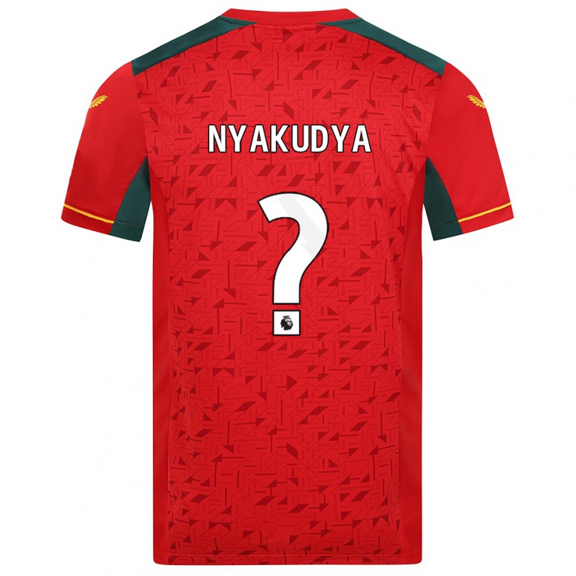 Kandiny Bambino Maglia Joshua Nyakudya #0 Rosso Kit Gara Away 2023/24 Maglietta