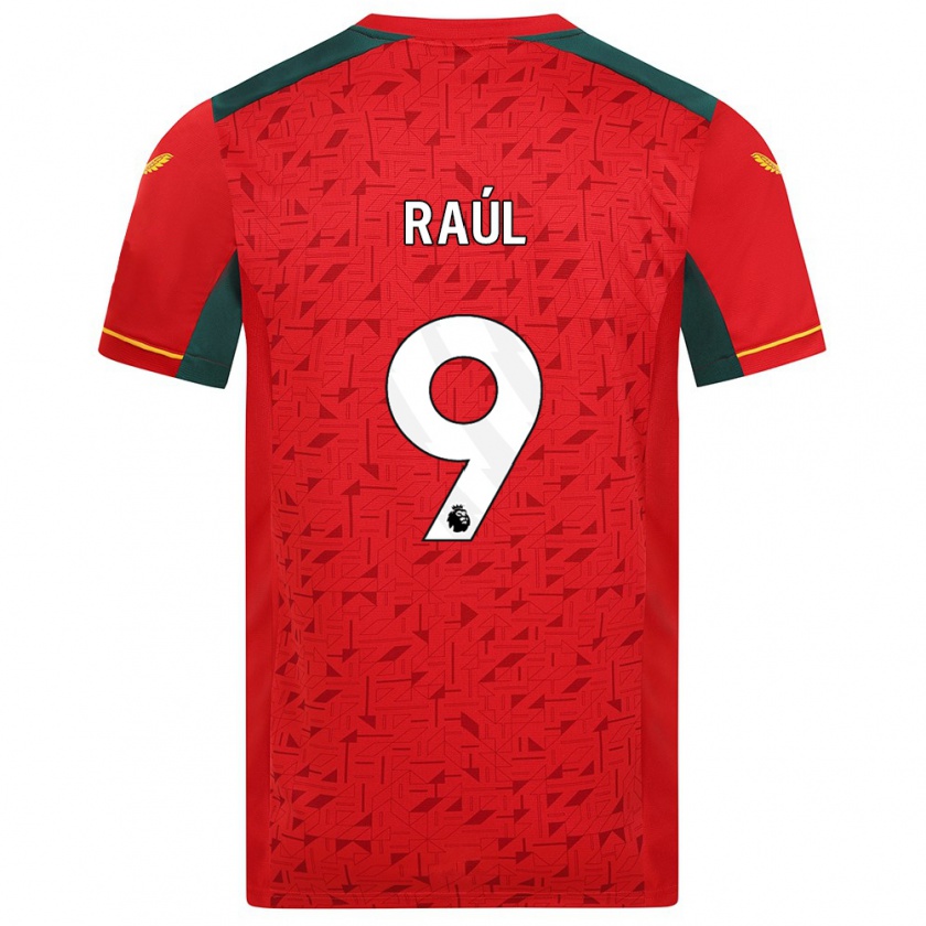 Kandiny Bambino Maglia Raul Jimenez #9 Rosso Kit Gara Away 2023/24 Maglietta