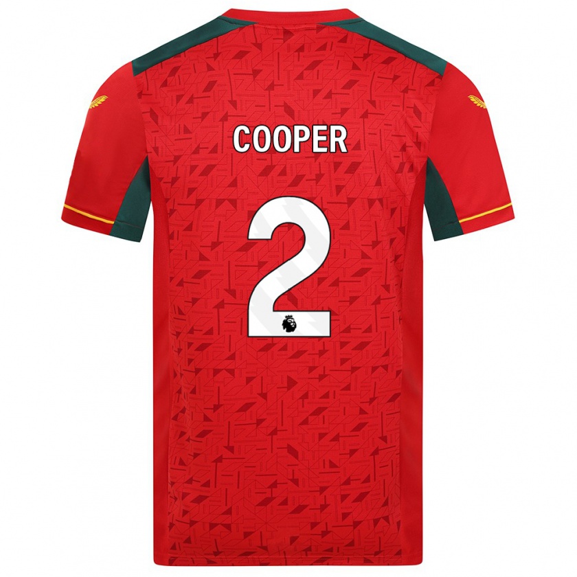 Kandiny Niño Camiseta Laura Cooper #2 Rojo 2ª Equipación 2023/24 La Camisa