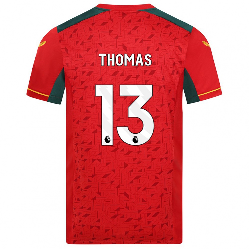 Kandiny Kinderen Bec Thomas #13 Rood Uitshirt Uittenue 2023/24 T-Shirt België