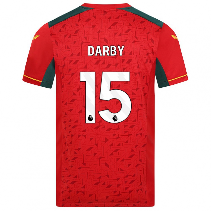 Kandiny Niño Camiseta Kelly Darby #15 Rojo 2ª Equipación 2023/24 La Camisa