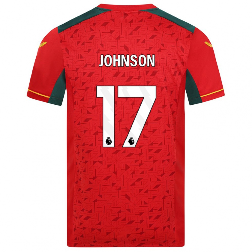 Kandiny Bambino Maglia Katie Johnson #17 Rosso Kit Gara Away 2023/24 Maglietta