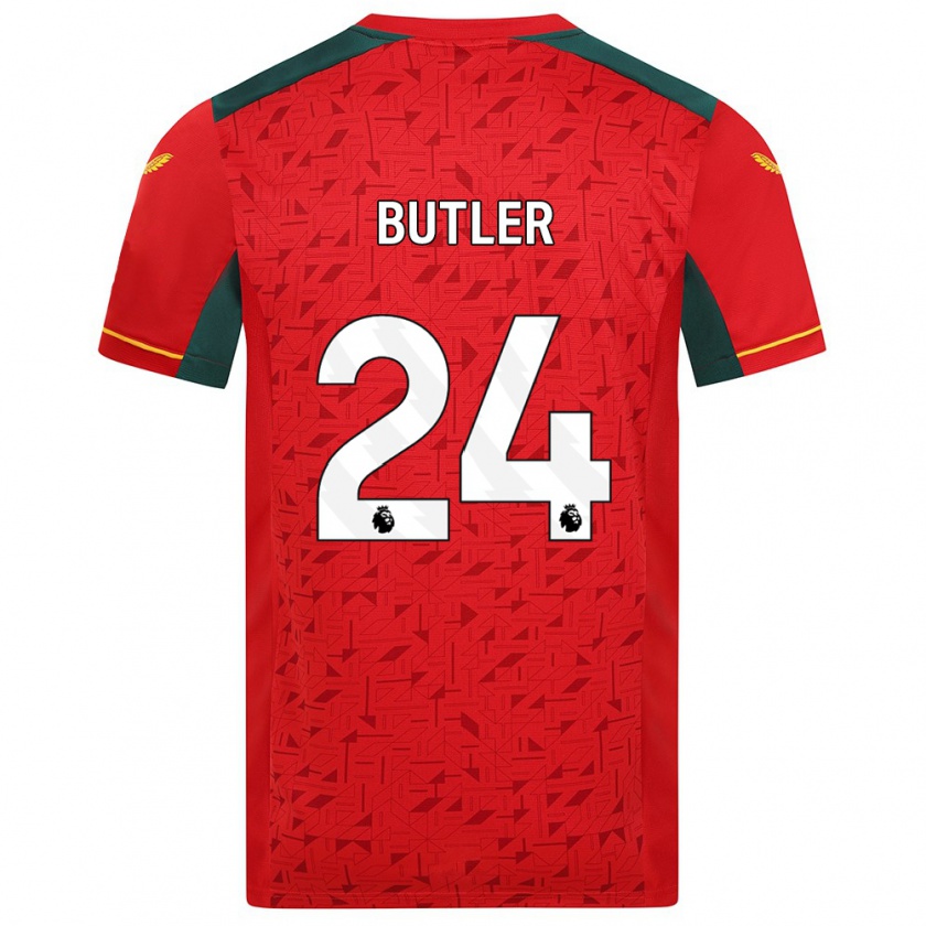 Kandiny Niño Camiseta Elli Butler #24 Rojo 2ª Equipación 2023/24 La Camisa México