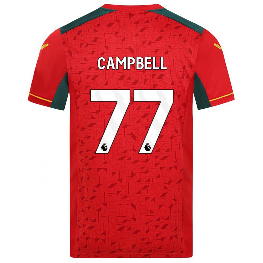 Kandiny Bambino Maglia Chem Campbell #77 Rosso Kit Gara Away 2023/24 Maglietta