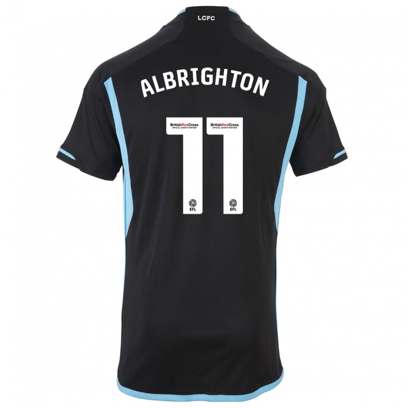 Kandiny Kinderen Marc Albrighton #11 Zwart Uitshirt Uittenue 2023/24 T-Shirt België