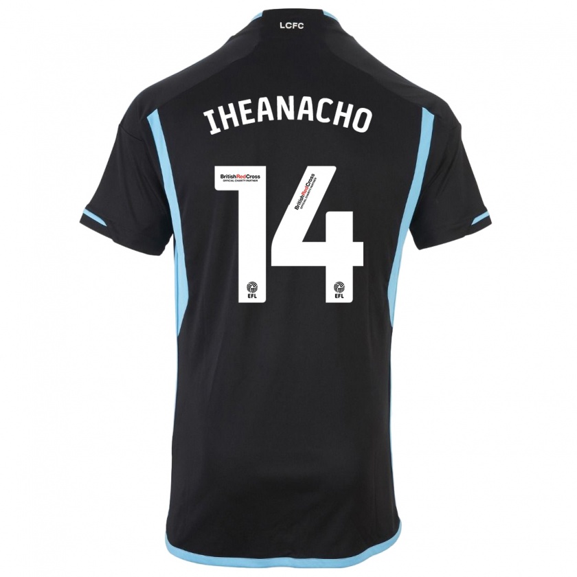 Kandiny Kinderen Kelechi Iheanacho #14 Zwart Uitshirt Uittenue 2023/24 T-Shirt België