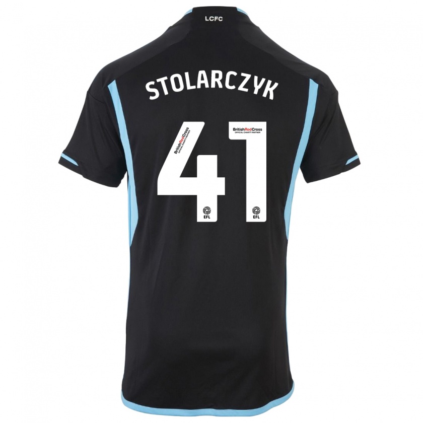 Kandiny Bambino Maglia Jakub Stolarczyk #41 Nero Kit Gara Away 2023/24 Maglietta