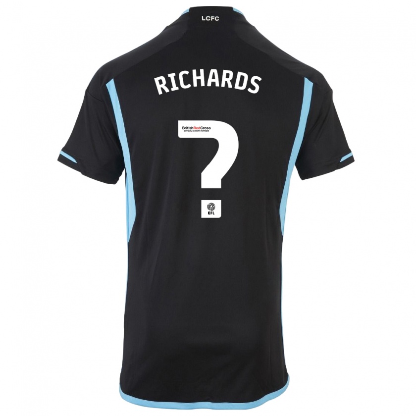 Kandiny Kinder Amani Richards #0 Schwarz Auswärtstrikot Trikot 2023/24 T-Shirt Österreich