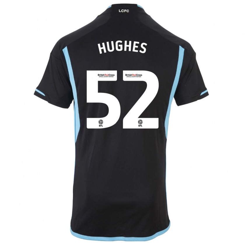 Kandiny Kinder Iestyn Hughes #52 Schwarz Auswärtstrikot Trikot 2023/24 T-Shirt Österreich