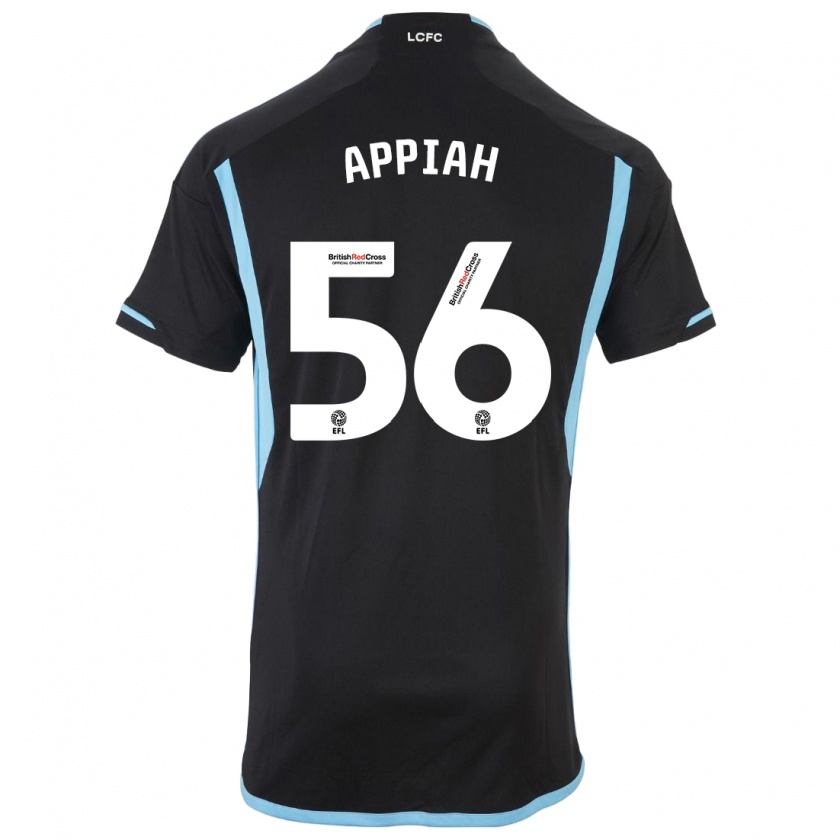 Kandiny Kinderen Paul Appiah #56 Zwart Uitshirt Uittenue 2023/24 T-Shirt België