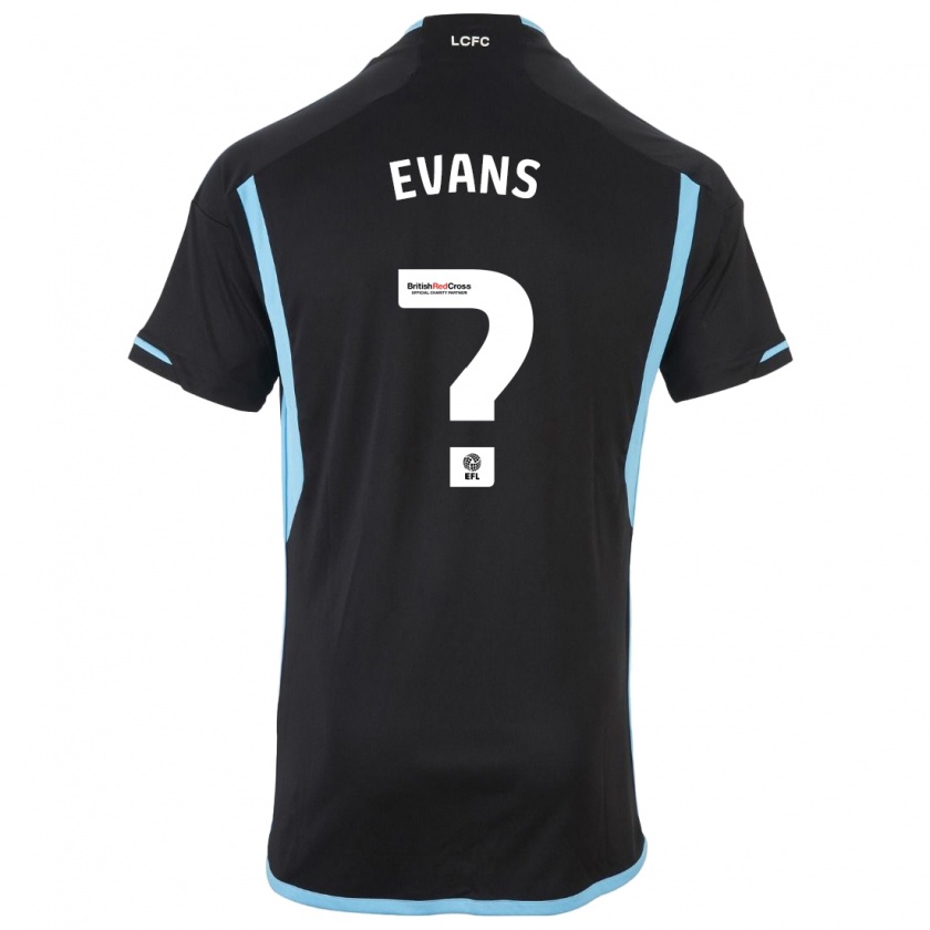 Kandiny Bambino Maglia Reece Evans #0 Nero Kit Gara Away 2023/24 Maglietta