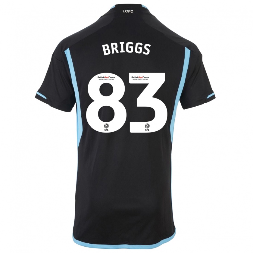 Kandiny Bambino Maglia Logan Briggs #83 Nero Kit Gara Away 2023/24 Maglietta