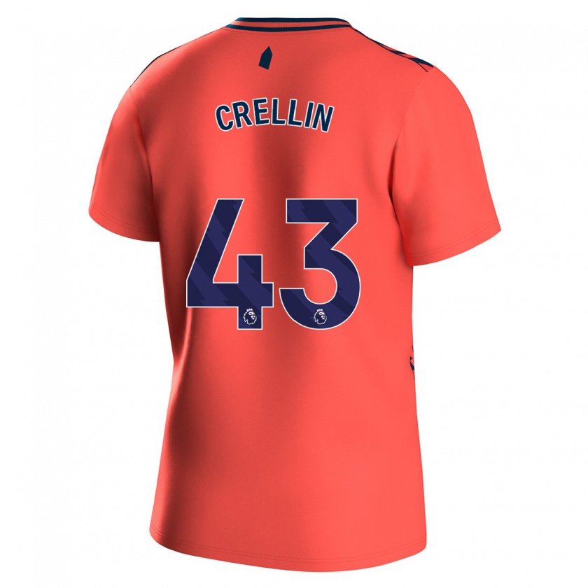 Kandiny Kinder Billy Crellin #43 Koralle Auswärtstrikot Trikot 2023/24 T-Shirt Österreich