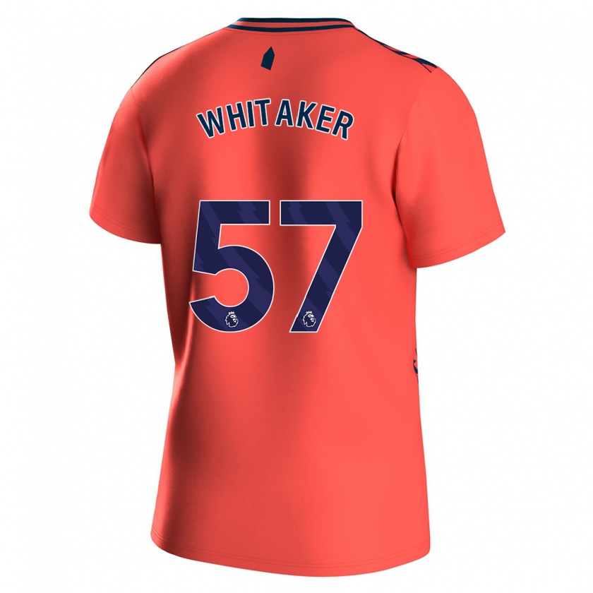 Kandiny Kinder Charlie Whitaker #57 Koralle Auswärtstrikot Trikot 2023/24 T-Shirt Österreich