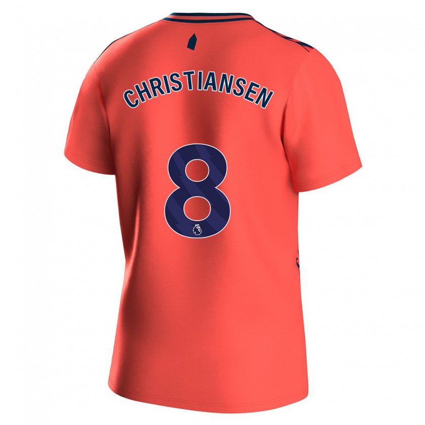 Kandiny Kinderen Izzy Christiansen #8 Koraal Uitshirt Uittenue 2023/24 T-Shirt België