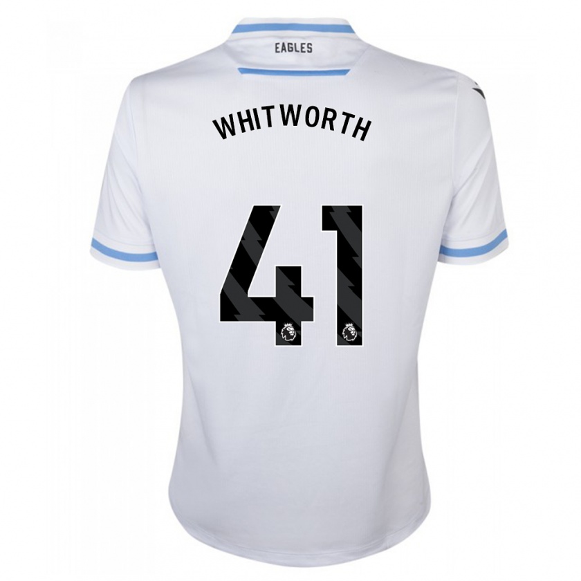 Kandiny Bambino Maglia Joe Whitworth #41 Bianco Kit Gara Away 2023/24 Maglietta