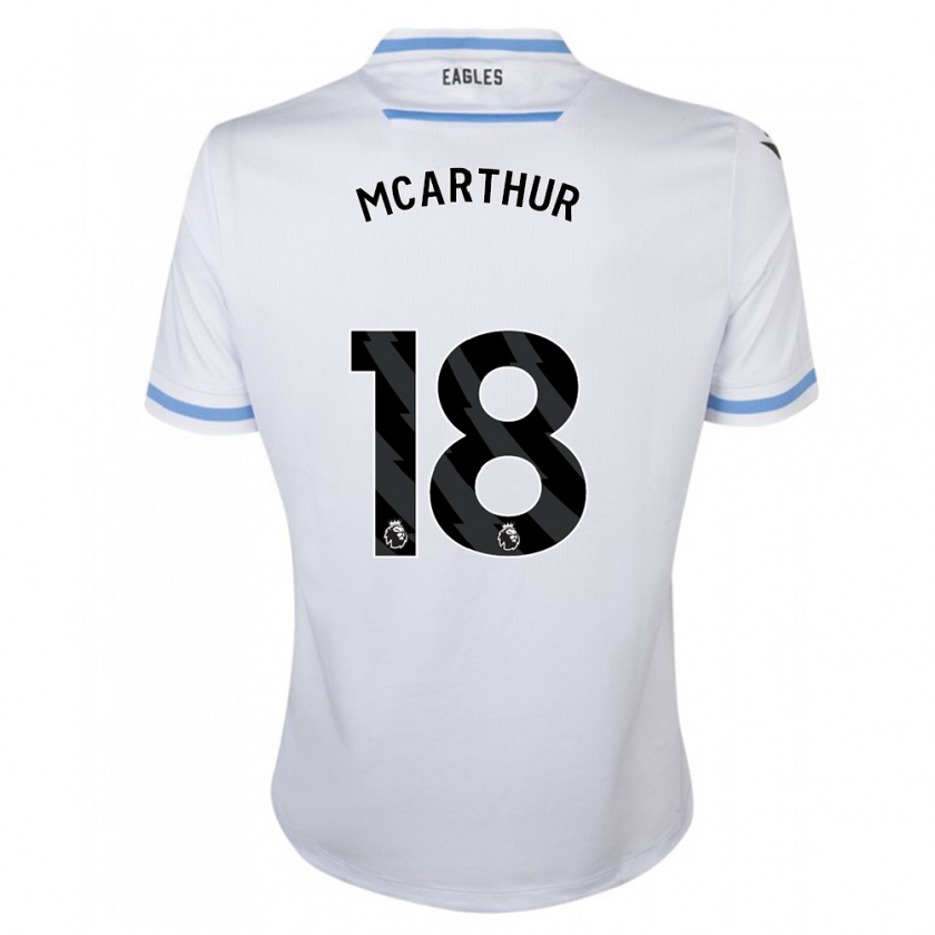 Kandiny Bambino Maglia James Mcarthur #18 Bianco Kit Gara Away 2023/24 Maglietta