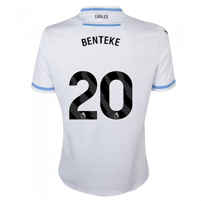 Kandiny Bambino Maglia Christian Benteke #20 Bianco Kit Gara Away 2023/24 Maglietta