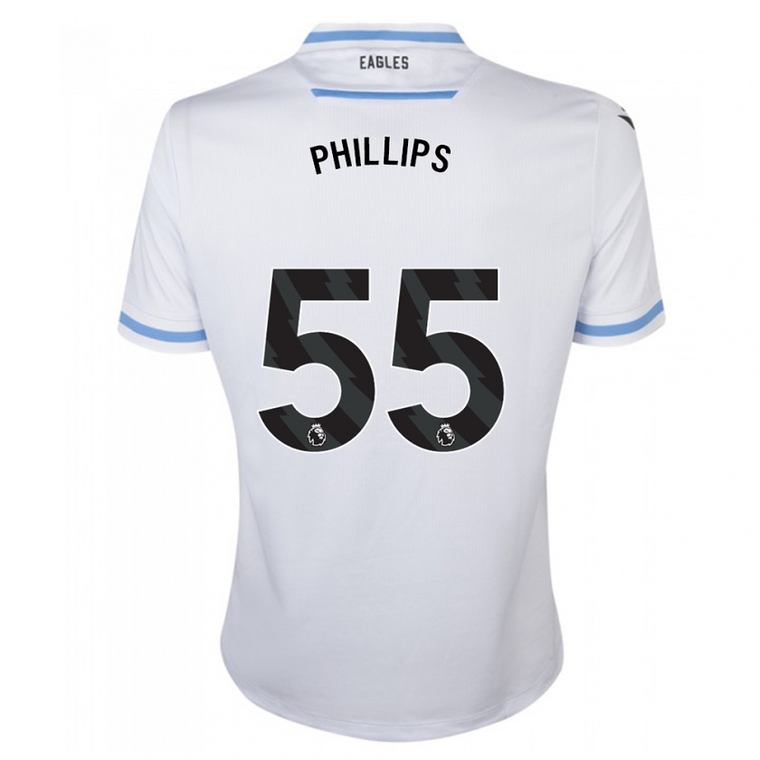 Kandiny Bambino Maglia Killian Phillips #55 Bianco Kit Gara Away 2023/24 Maglietta