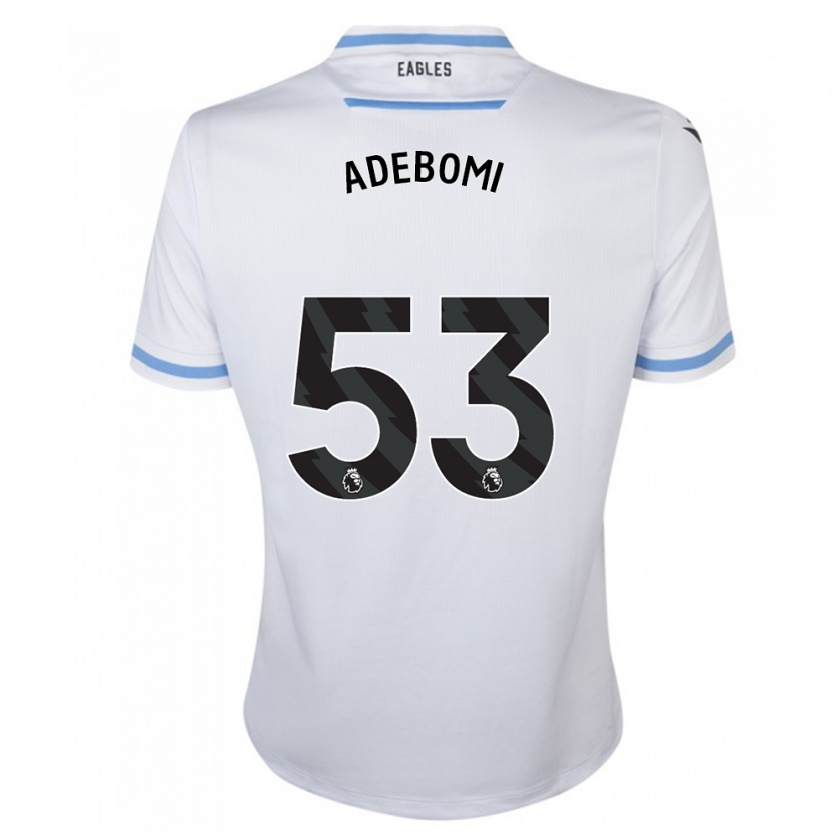 Kandiny Kinderen Ademola Ola Adebomi #53 Wit Uitshirt Uittenue 2023/24 T-Shirt België