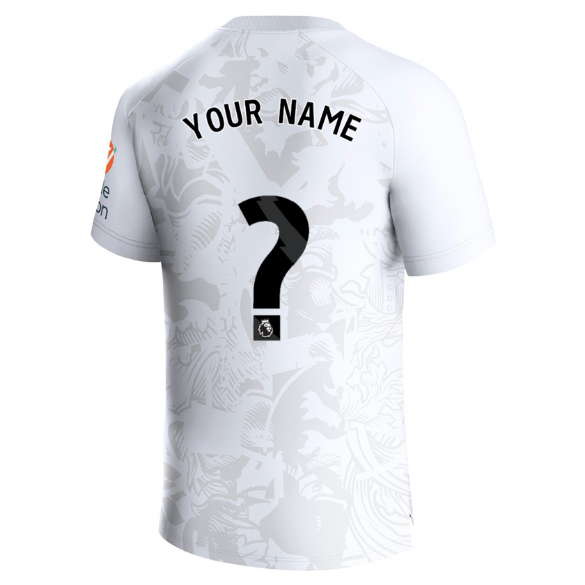 Kandiny Bambino Maglia Il Tuo Nome #0 Bianco Kit Gara Away 2023/24 Maglietta