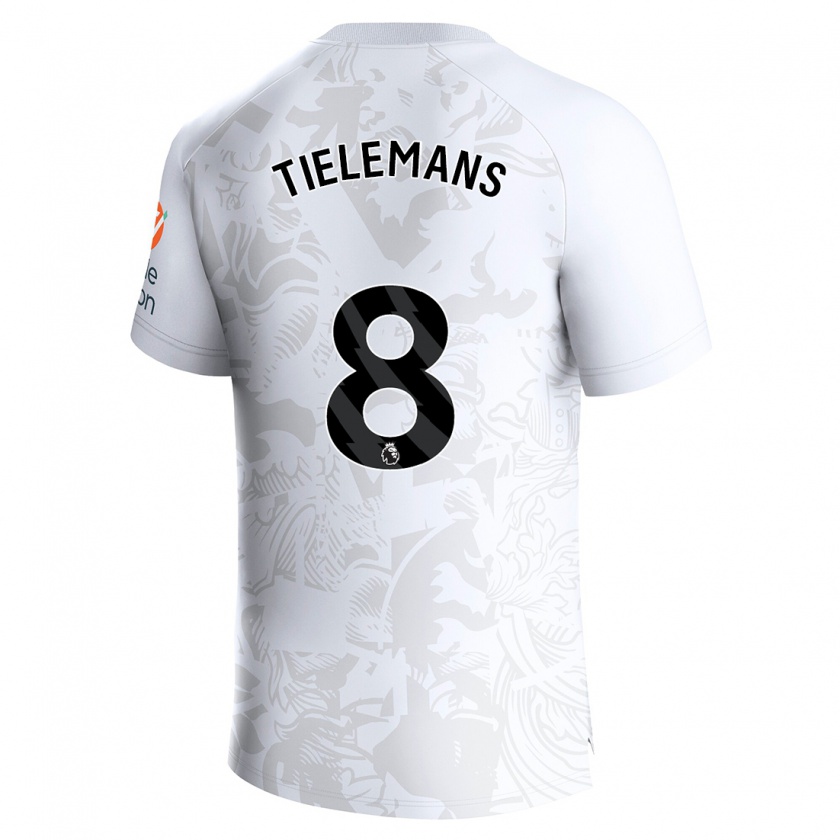 Kandiny Kinderen Youri Tielemans #8 Wit Uitshirt Uittenue 2023/24 T-Shirt België