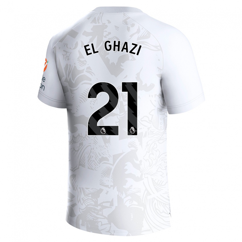 Kandiny Kinder Anwar El Ghazi #21 Weiß Auswärtstrikot Trikot 2023/24 T-Shirt Österreich