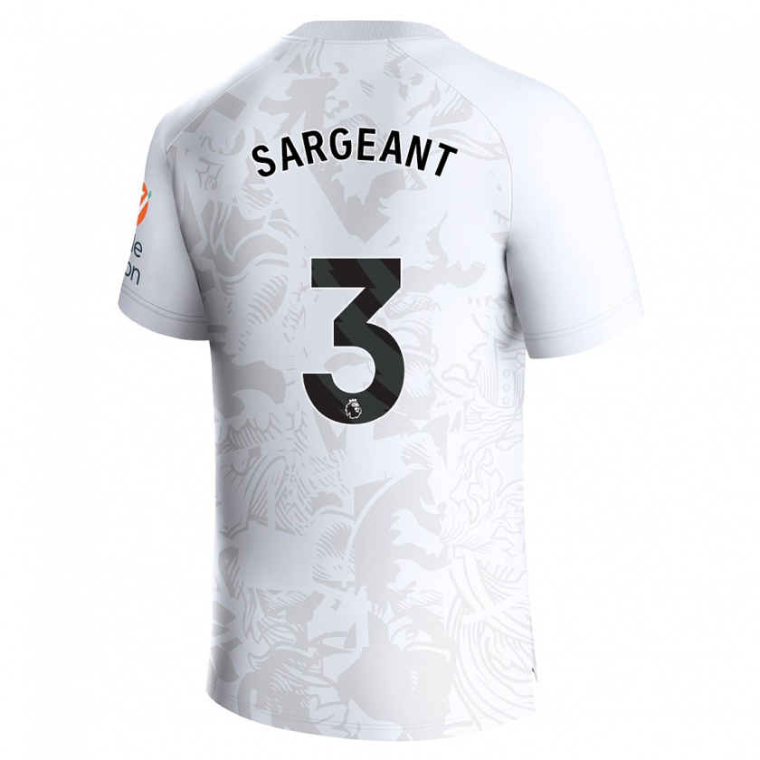 Kandiny Bambino Maglia Meaghan Sargeant #3 Bianco Kit Gara Away 2023/24 Maglietta