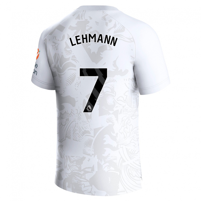 Kandiny Bambino Maglia Alisha Lehmann #7 Bianco Kit Gara Away 2023/24 Maglietta