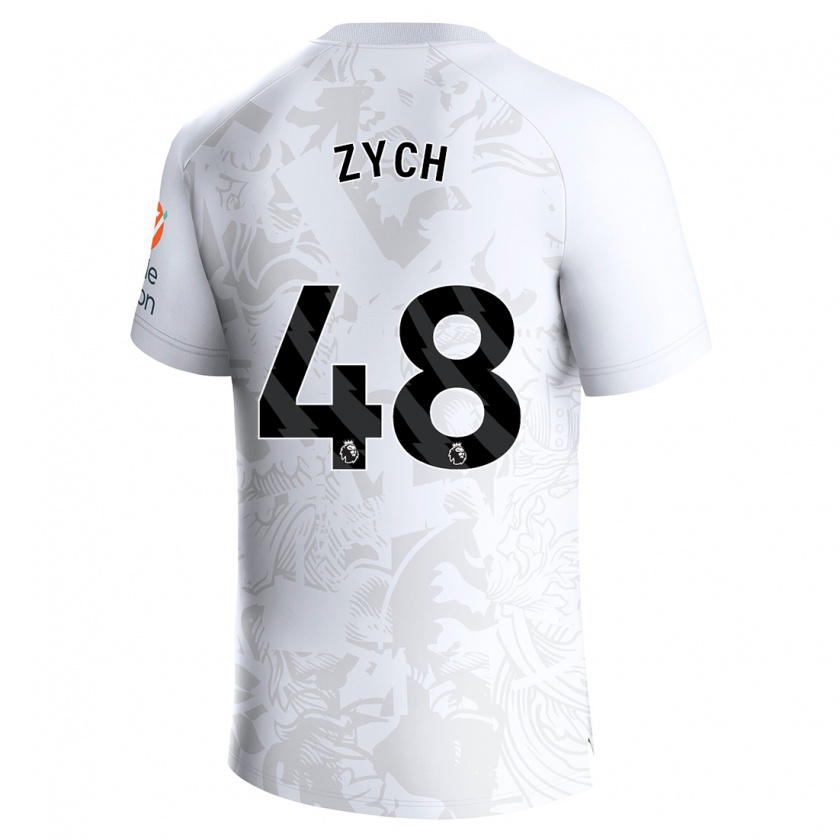 Kandiny Bambino Maglia Oliwier Zych #48 Bianco Kit Gara Away 2023/24 Maglietta