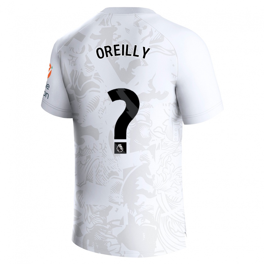 Kandiny Kinderen Aaron Oreilly #0 Wit Uitshirt Uittenue 2023/24 T-Shirt België