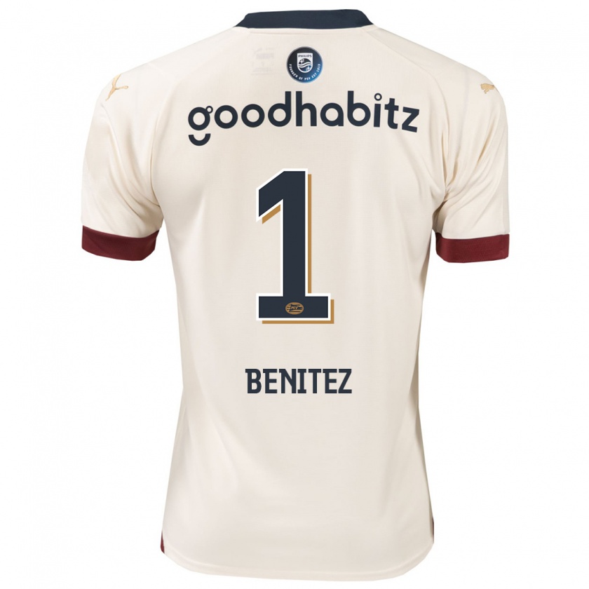 Kandiny Bambino Maglia Walter Benítez #1 Bianco Blu Kit Gara Away 2023/24 Maglietta