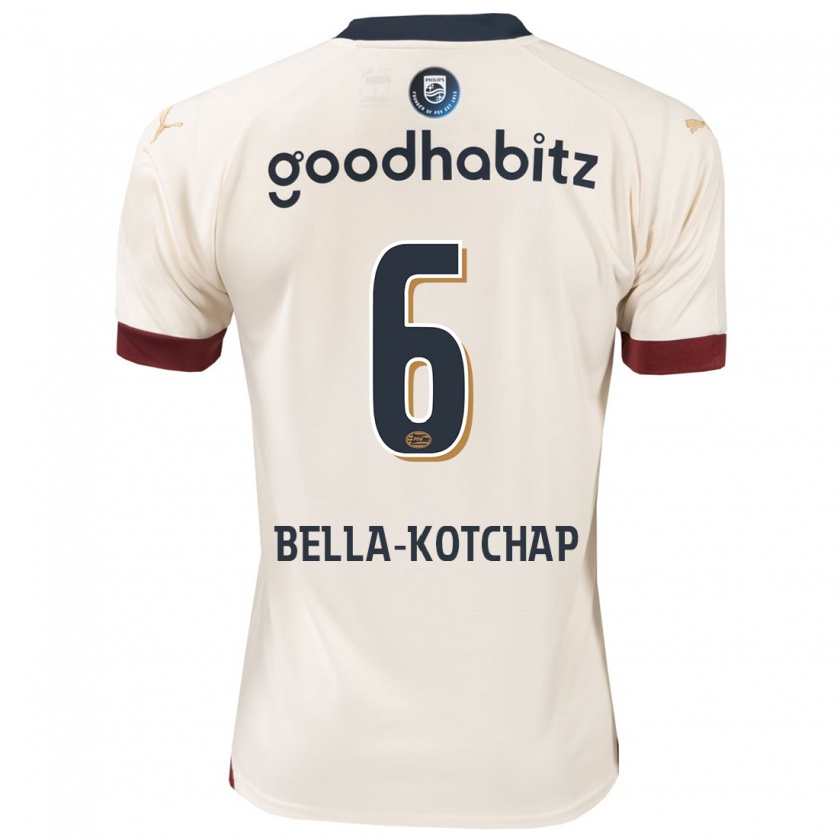 Kandiny Bambino Maglia Armel Bella-Kotchap #6 Bianco Blu Kit Gara Away 2023/24 Maglietta