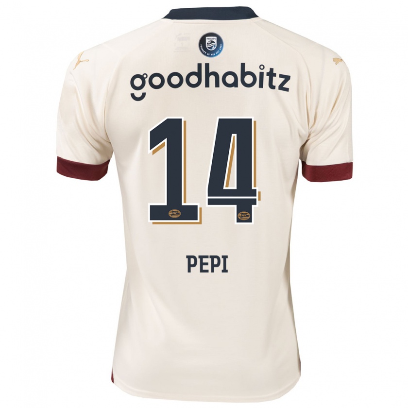 Kandiny Bambino Maglia Ricardo Pepi #14 Bianco Blu Kit Gara Away 2023/24 Maglietta