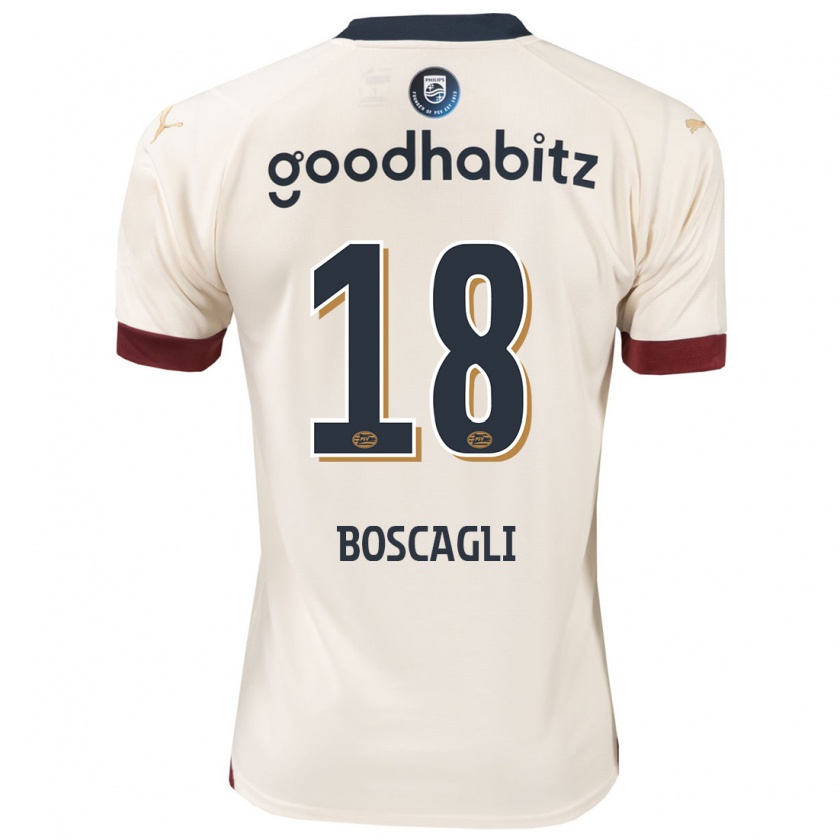 Kandiny Bambino Maglia Olivier Boscagli #18 Bianco Blu Kit Gara Away 2023/24 Maglietta