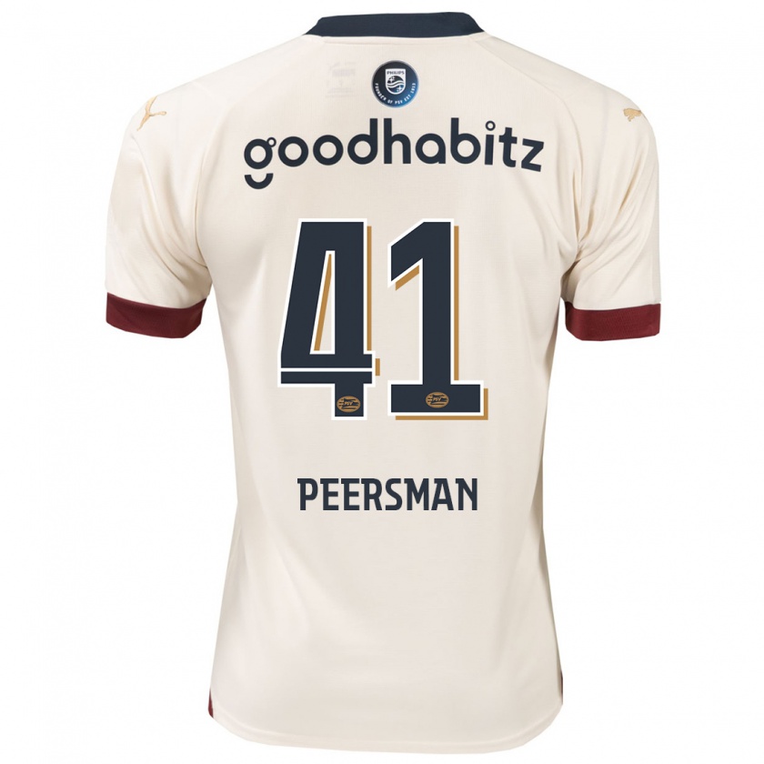 Kandiny Bambino Maglia Kjell Peersman #41 Bianco Blu Kit Gara Away 2023/24 Maglietta