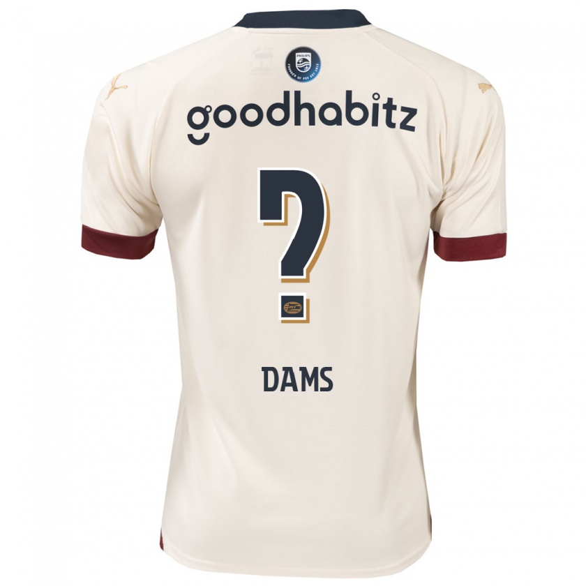 Kandiny Bambino Maglia Matteo Dams #0 Bianco Blu Kit Gara Away 2023/24 Maglietta