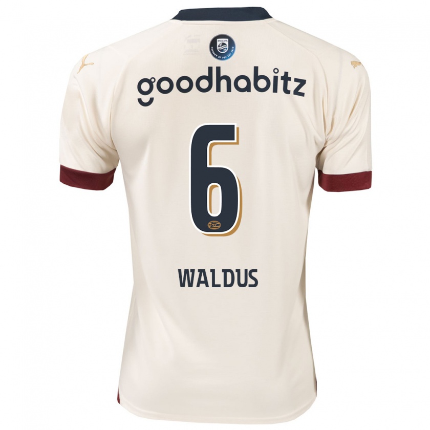 Kandiny Bambino Maglia Maruschka Waldus #6 Bianco Blu Kit Gara Away 2023/24 Maglietta