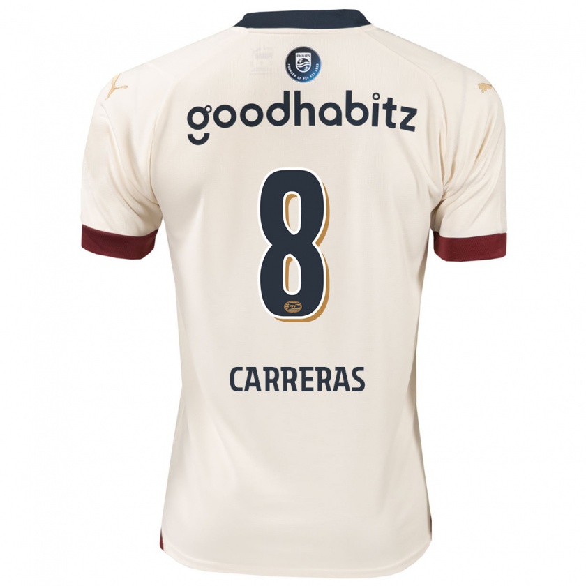 Kandiny Kinder Georgina Carreras #8 Cremefarben Auswärtstrikot Trikot 2023/24 T-Shirt Österreich