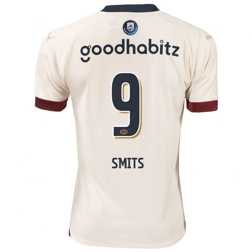 Kandiny Bambino Maglia Joelle Smits #9 Bianco Blu Kit Gara Away 2023/24 Maglietta