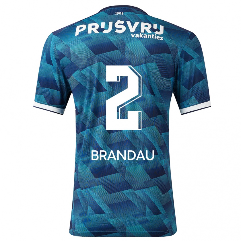 Kandiny Niño Camiseta Justine Brandau #2 Azul 2ª Equipación 2023/24 La Camisa México