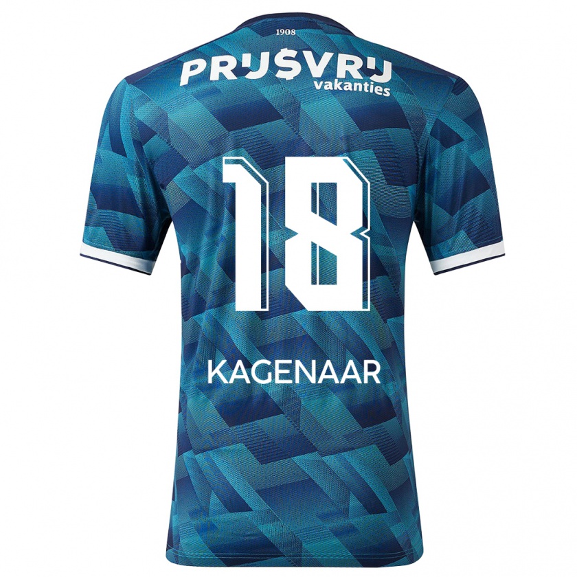 Kandiny Bambino Maglia Isa Kagenaar #18 Blu Kit Gara Away 2023/24 Maglietta