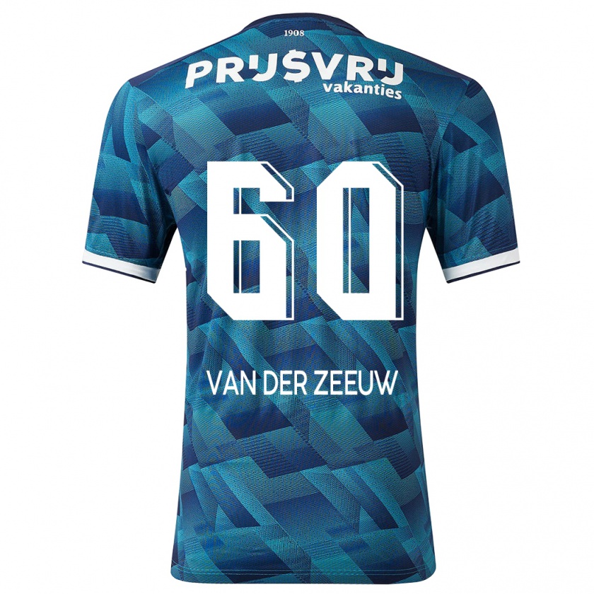 Kandiny Kinderen Twan Van Der Zeeuw #60 Blauw Uitshirt Uittenue 2023/24 T-Shirt België