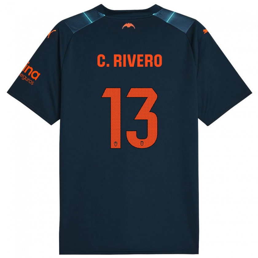 Kandiny Bambino Maglia Cristian Rivero #13 Blu Marino Kit Gara Away 2023/24 Maglietta