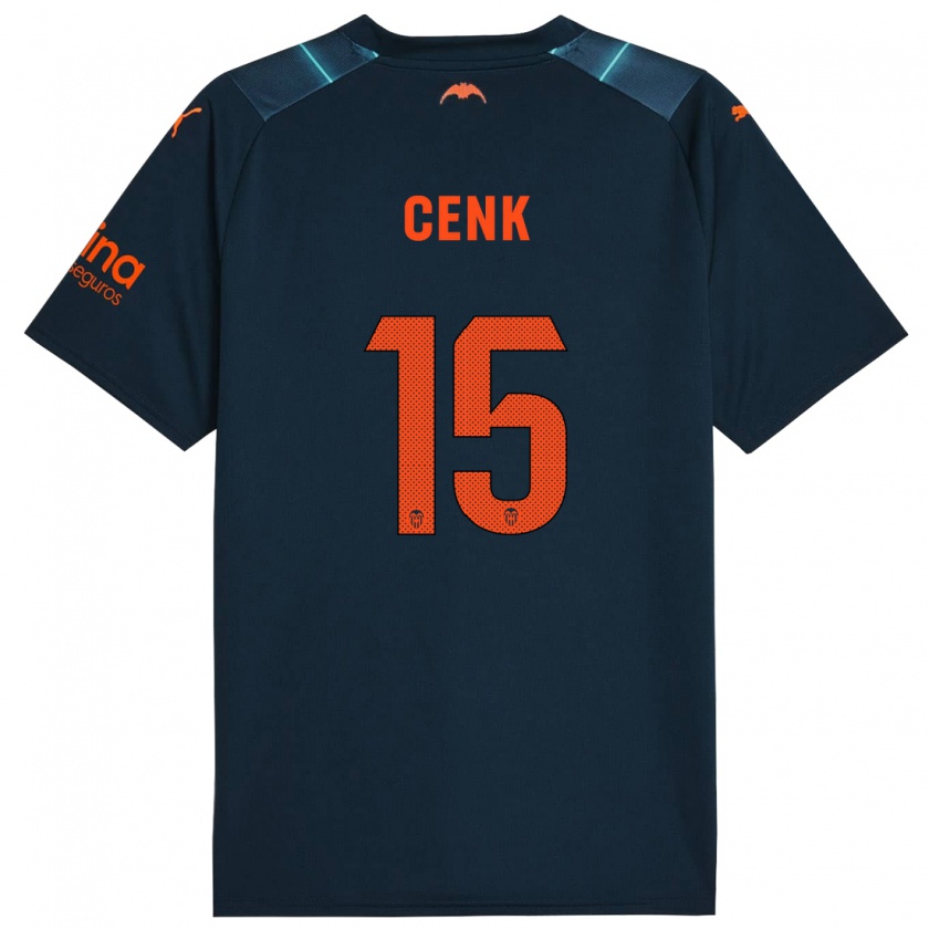 Kandiny Kinder Cenk Özkacar #15 Marineblau Auswärtstrikot Trikot 2023/24 T-Shirt Österreich