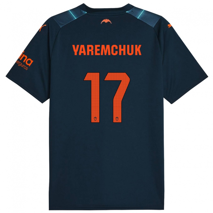 Kandiny Niño Camiseta Roman Yaremchuk #17 Azul Marino 2ª Equipación 2023/24 La Camisa