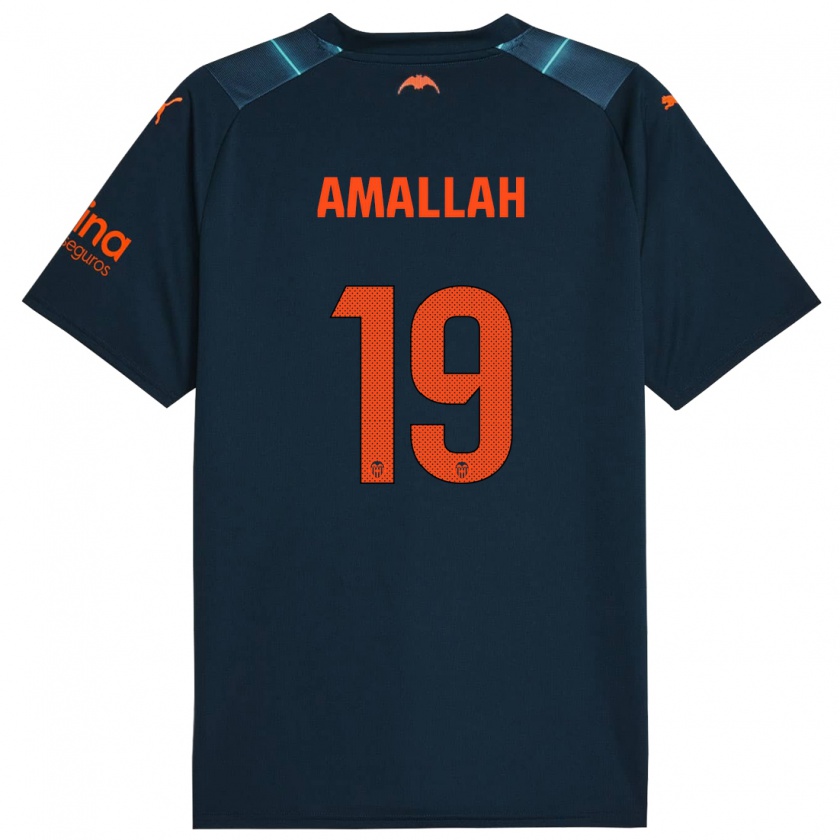 Kandiny Niño Camiseta Selim Amallah #19 Azul Marino 2ª Equipación 2023/24 La Camisa