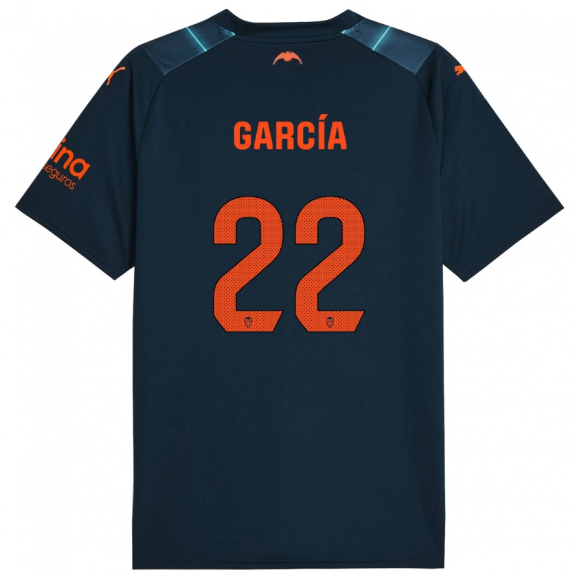 Kandiny Niño Camiseta Azael García #22 Azul Marino 2ª Equipación 2023/24 La Camisa