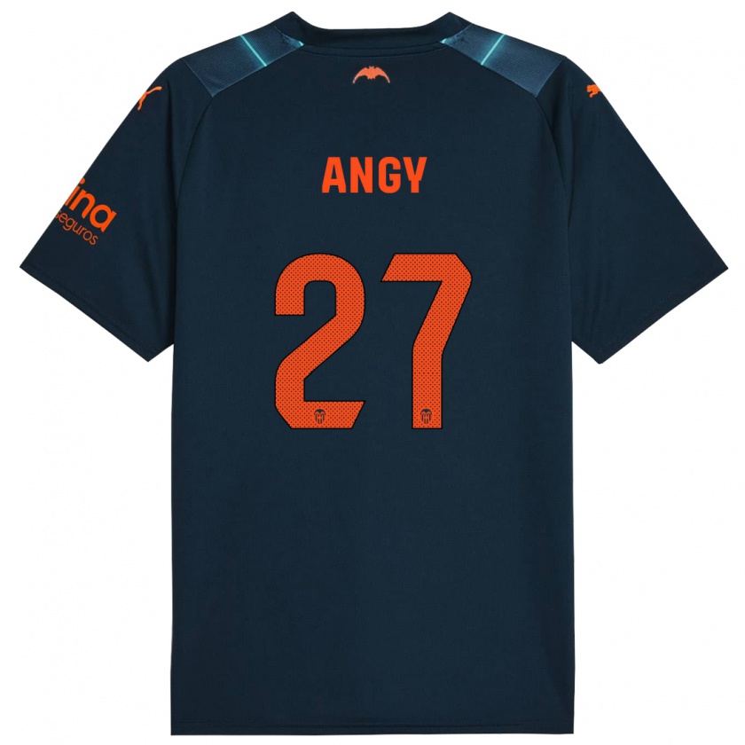 Kandiny Niño Camiseta Angy #27 Azul Marino 2ª Equipación 2023/24 La Camisa